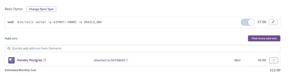 heroku ressources serveur