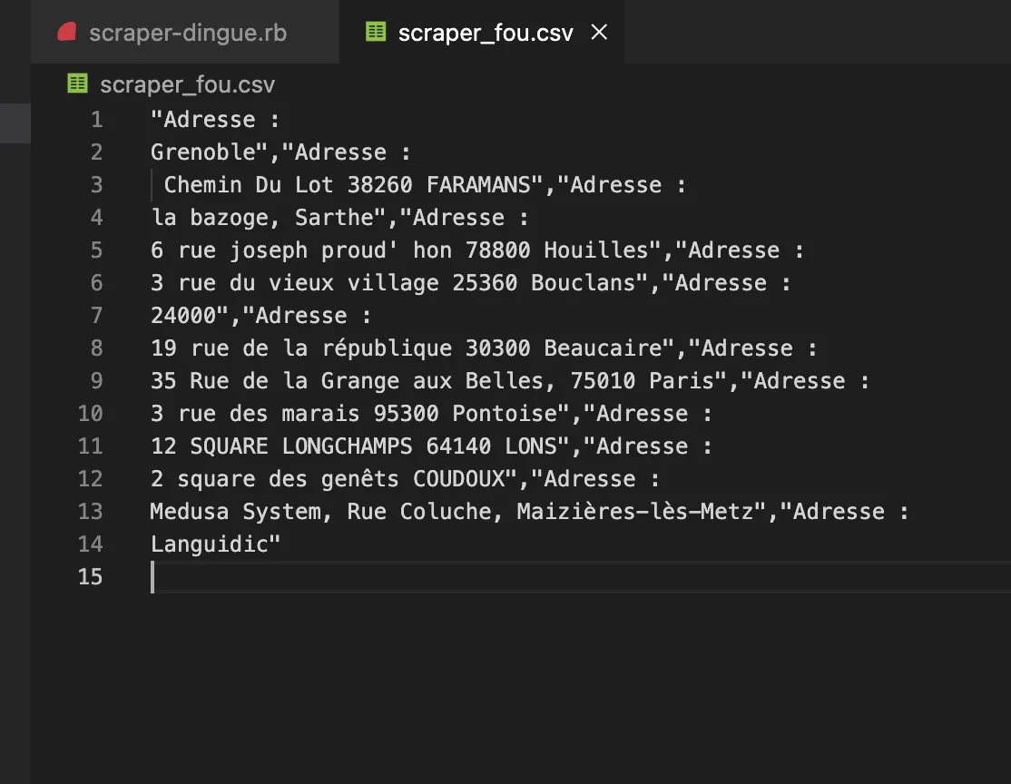 scraper en ruby