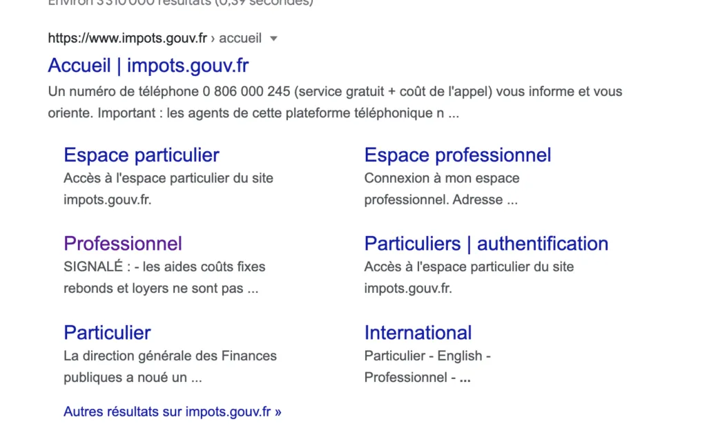 données structurées pages