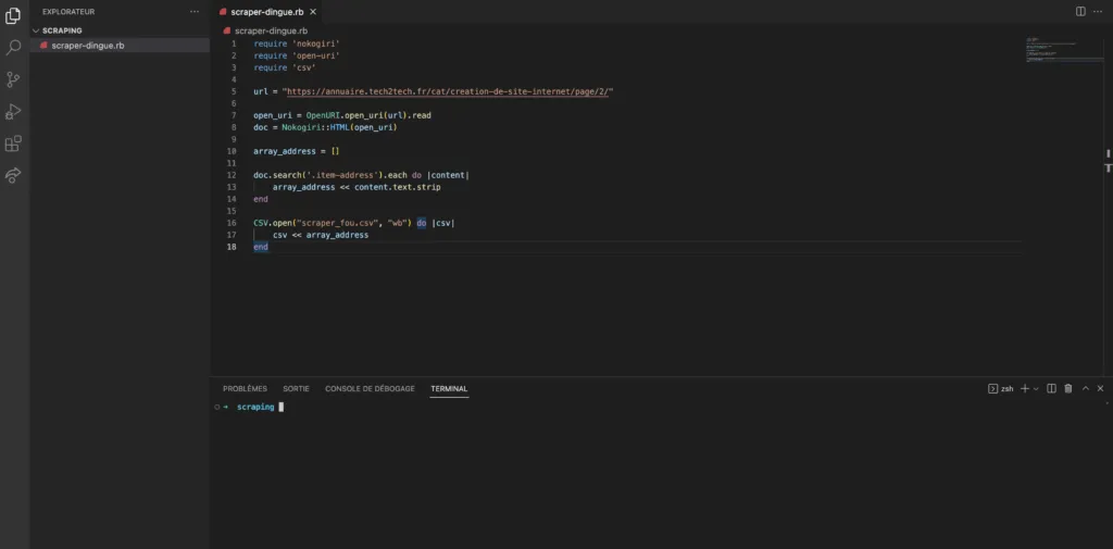 vscode scraper