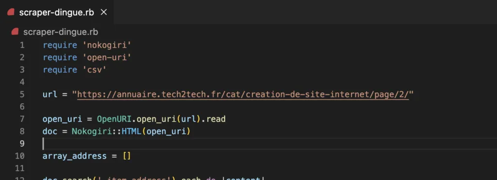 require csv ruby