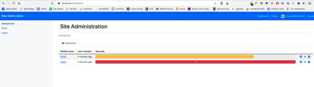 rails admin interface