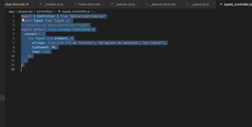 javascript stimulus typed librairie code