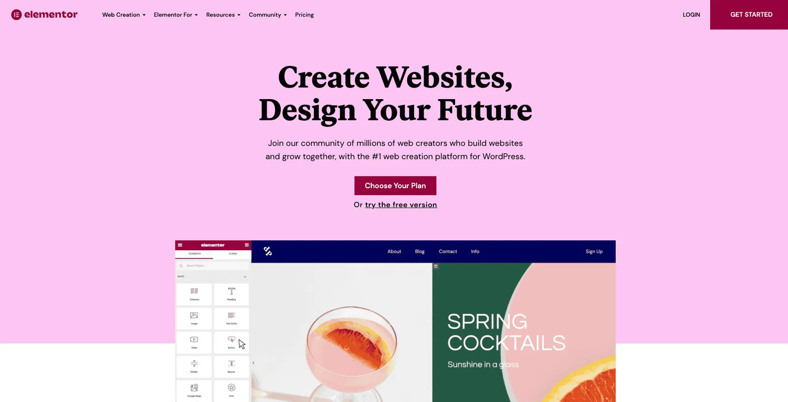 site internet elementor